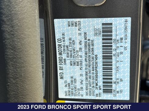 Certified 2023 Ford Bronco Sport Big Bend AWD/4WD image 30