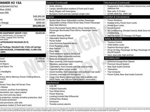 Used 2004 HUMMER H2 w/ Preferred Equipment Group image 7