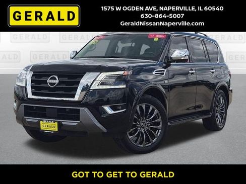 Certified 2022 Nissan Armada Platinum w/ Captain's Chairs Package AWD/4WD image 1