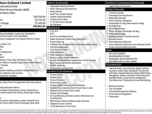 Certified 2024 Subaru Outback Limited image 7