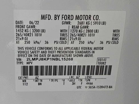 Used 2022 Lincoln Nautilus Reserve w/ Equipment Group 202A image 35