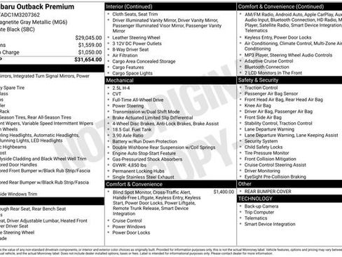 Used 2021 Subaru Outback Premium image 26
