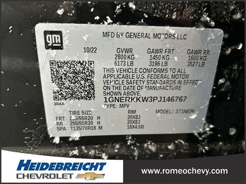 Certified 2023 Chevrolet Traverse Premier w/ LPO, Floor Liner Package image 8