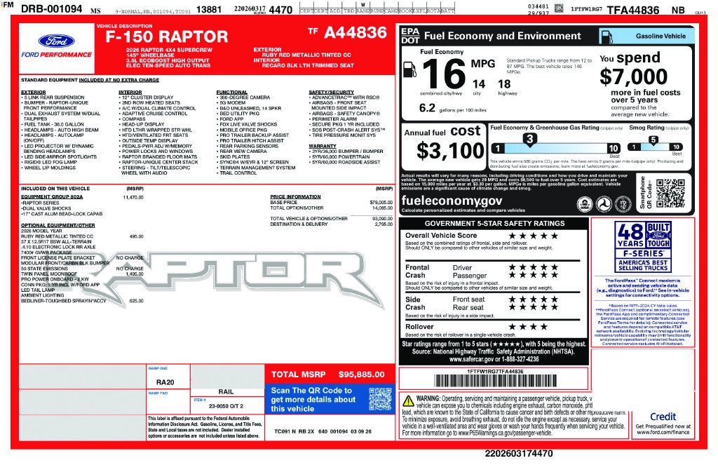 New 2026 Ford F150 Raptor AWD/4WD image 2