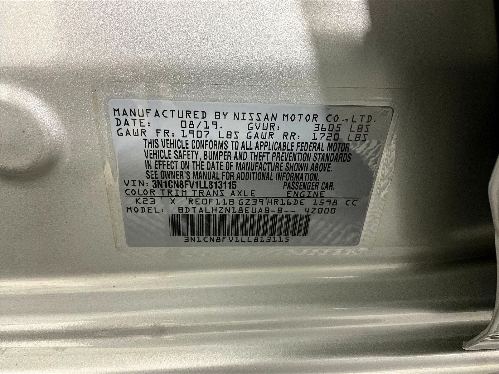 Used 2020 Nissan Versa SR w/ Convenience Package FWD image 19