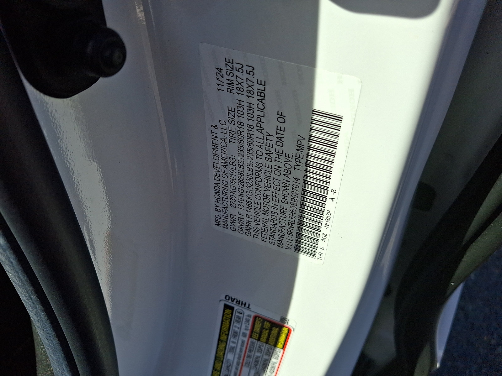 Certified 2025 Honda Odyssey EX-L image 27