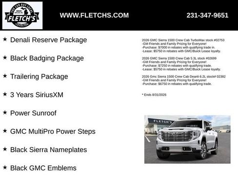 New 2026 GMC Sierra 1500 Denali w/ Denali Reserve Package AWD/4WD image 3