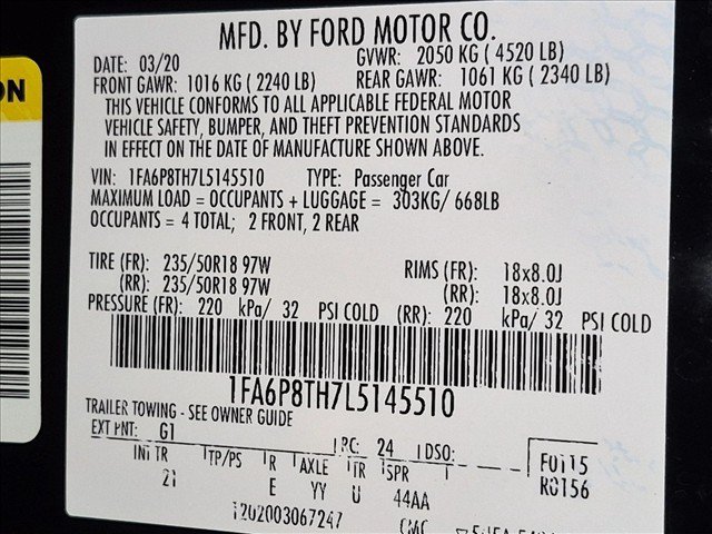 Used 2020 Ford Mustang Coupe w/ Equipment Group 101A RWD image 16