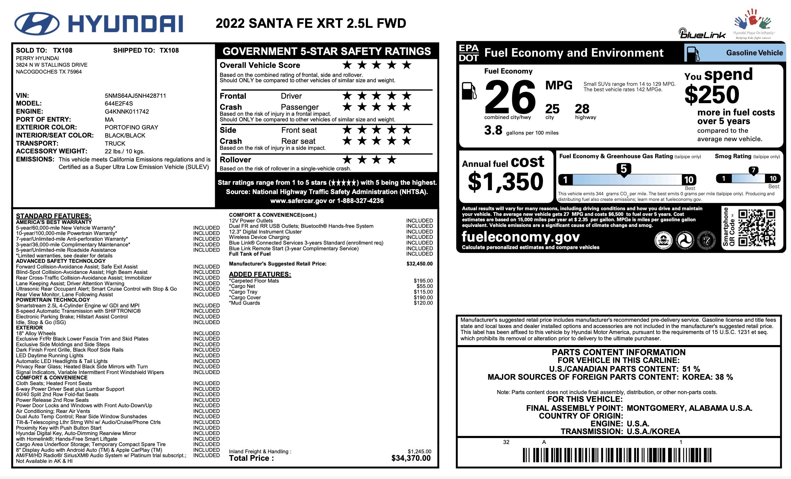 Used 2022 Hyundai Santa Fe XRT FWD image 4