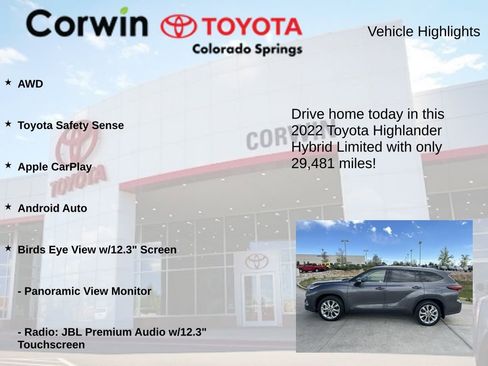 Used 2022 Toyota Highlander Limited AWD/4WD image 7