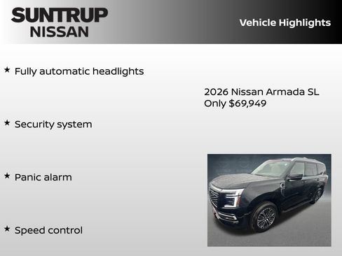 New 2026 Nissan Armada SL w/ Captain's Chari Seat Package image 16