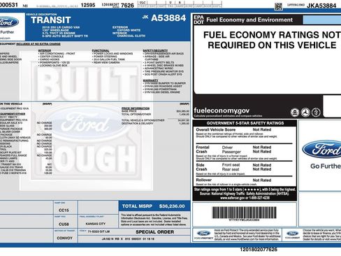 Used 2018 Ford Transit 250 130 Low Roof w/ Exterior Upgrade Package image 7