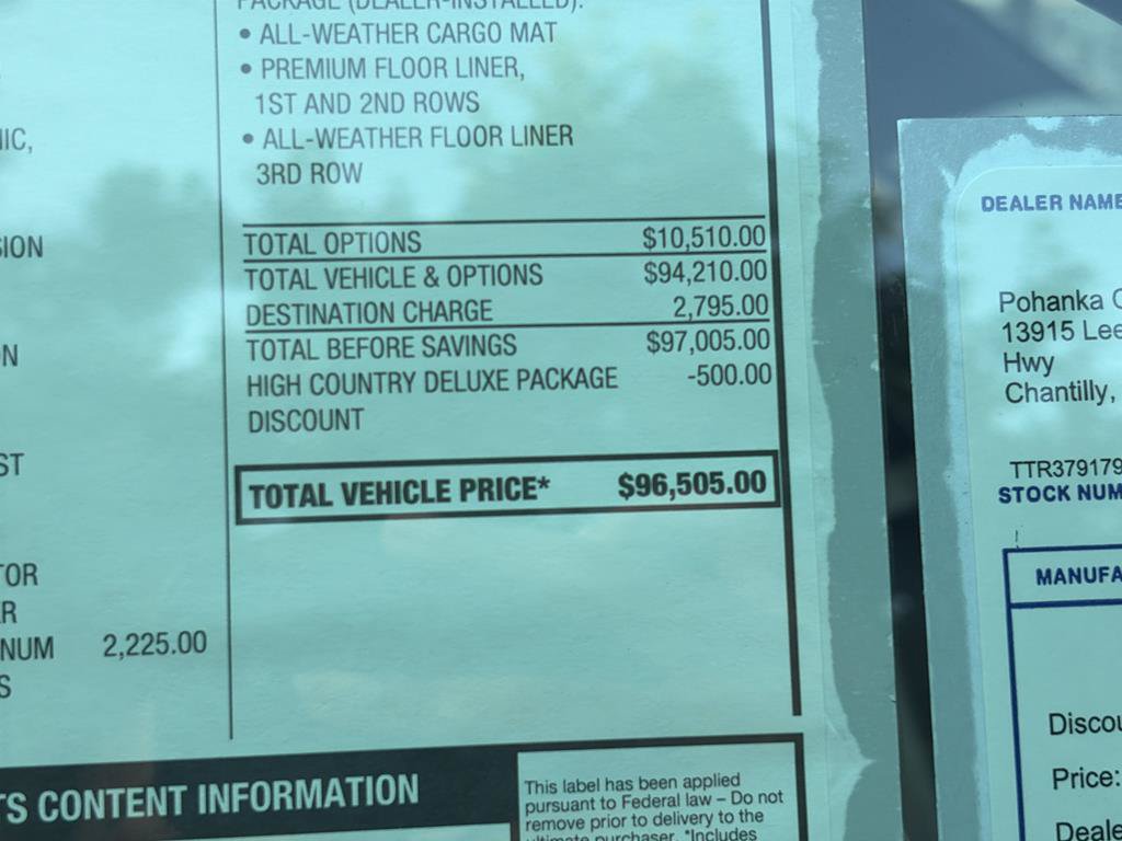 New 2026 Chevrolet Tahoe High Country AWD/4WD image 35