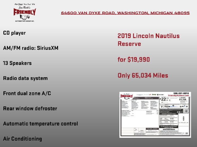 Used 2019 Lincoln Nautilus Reserve AWD/4WD image 4