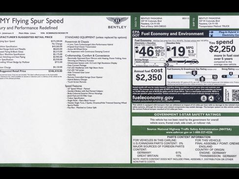 New 2025 Bentley Flying Spur Plug-In Hybrid image 30