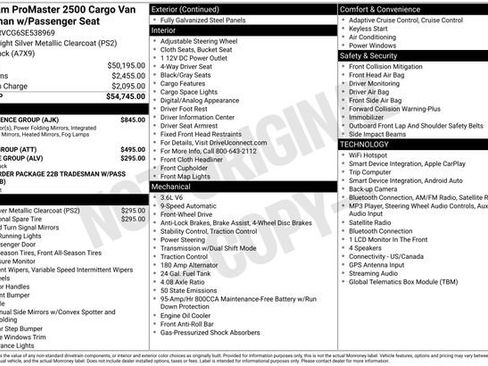 Used 2025 RAM ProMaster 2500 w/ Convenience Group FWD image 8
