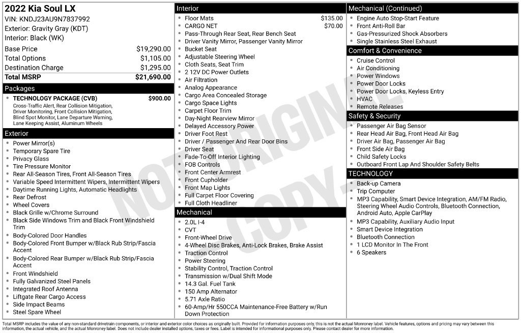 Used 2022 Kia Soul LX w/ Technology Package FWD image 18