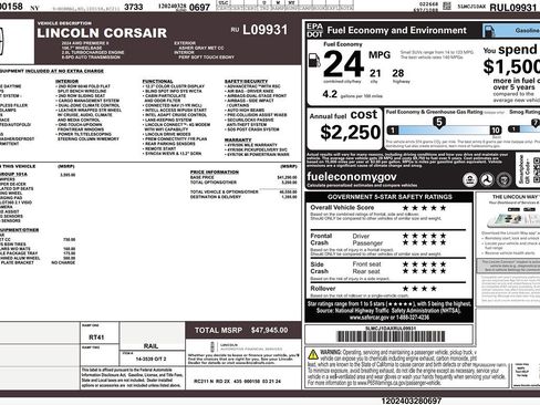 Used 2024 Lincoln Corsair Premiere w/ Equipment Group 101A image 8