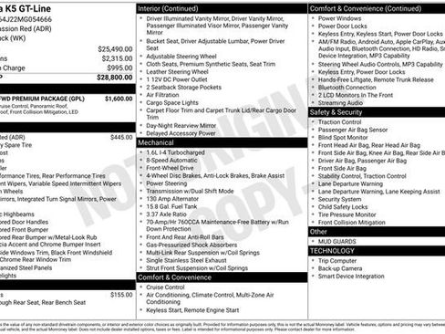 Certified 2021 Kia K5 GT-Line w/ GT-Line FWD Premium Package image 14