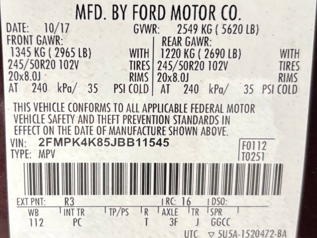 Used 2018 Ford Edge Titanium w/ Equipment Group 301A AWD/4WD image 11