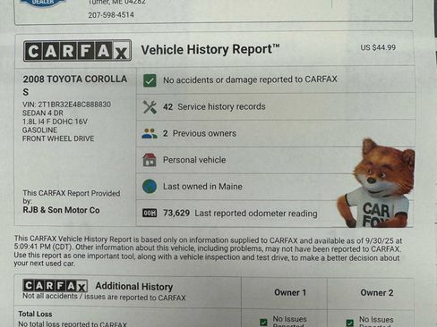 Used 2008 Toyota Corolla CE image 2