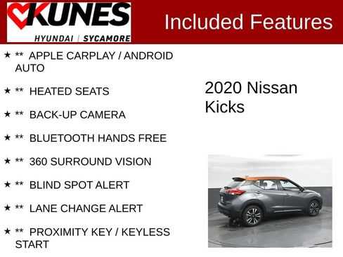 Used 2020 Nissan Kicks SR w/ SR Premium Package FWD image 2