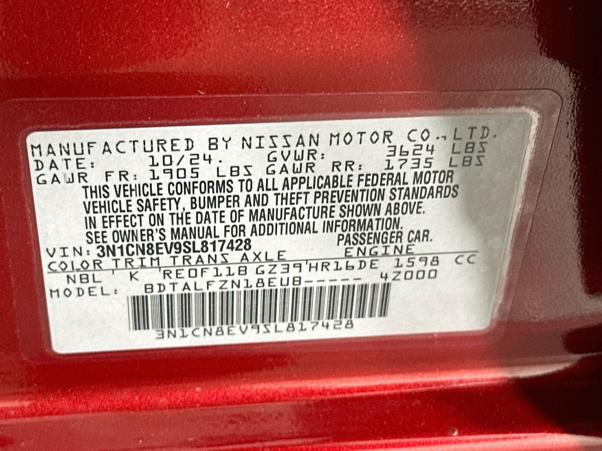 Used 2025 Nissan Versa SV FWD image 12