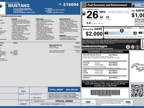 Used 2015 Ford Mustang Premium w/ Ecoboost Performance Package image 5