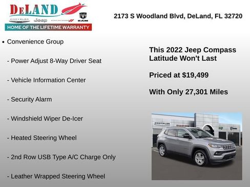 Used 2022 Jeep Compass Latitude w/ Convenience Group image 12