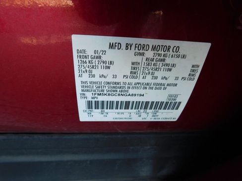 Used 2022 Ford Explorer ST w/ Equipment Group 401A AWD/4WD image 8