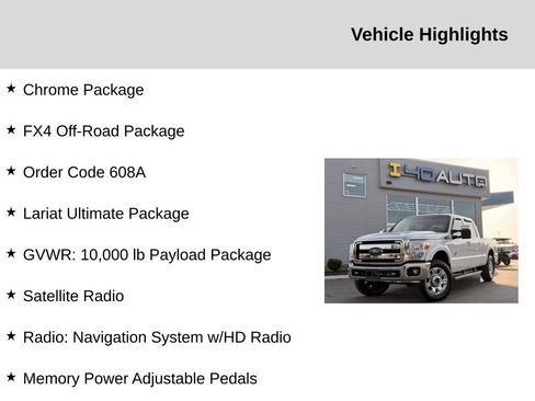Used 2012 Ford F250 Lariat w/ Lariat Ultimate Pkg AWD/4WD image 2