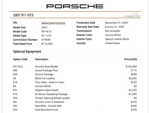 Used 2007 Porsche 911 GT3 RWD image 2