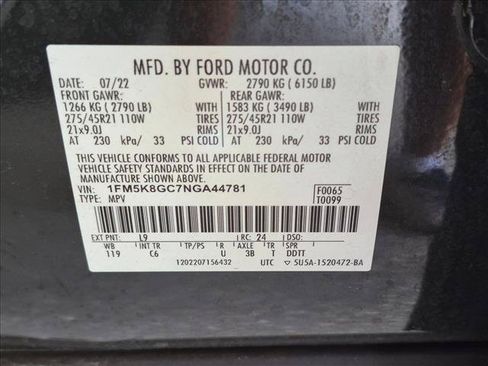 Used 2022 Ford Explorer ST w/ Equipment Group 401A AWD/4WD image 21