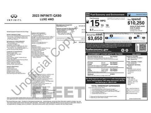 Used 2023 INFINITI QX80 Luxe w/ Cargo Package image 4