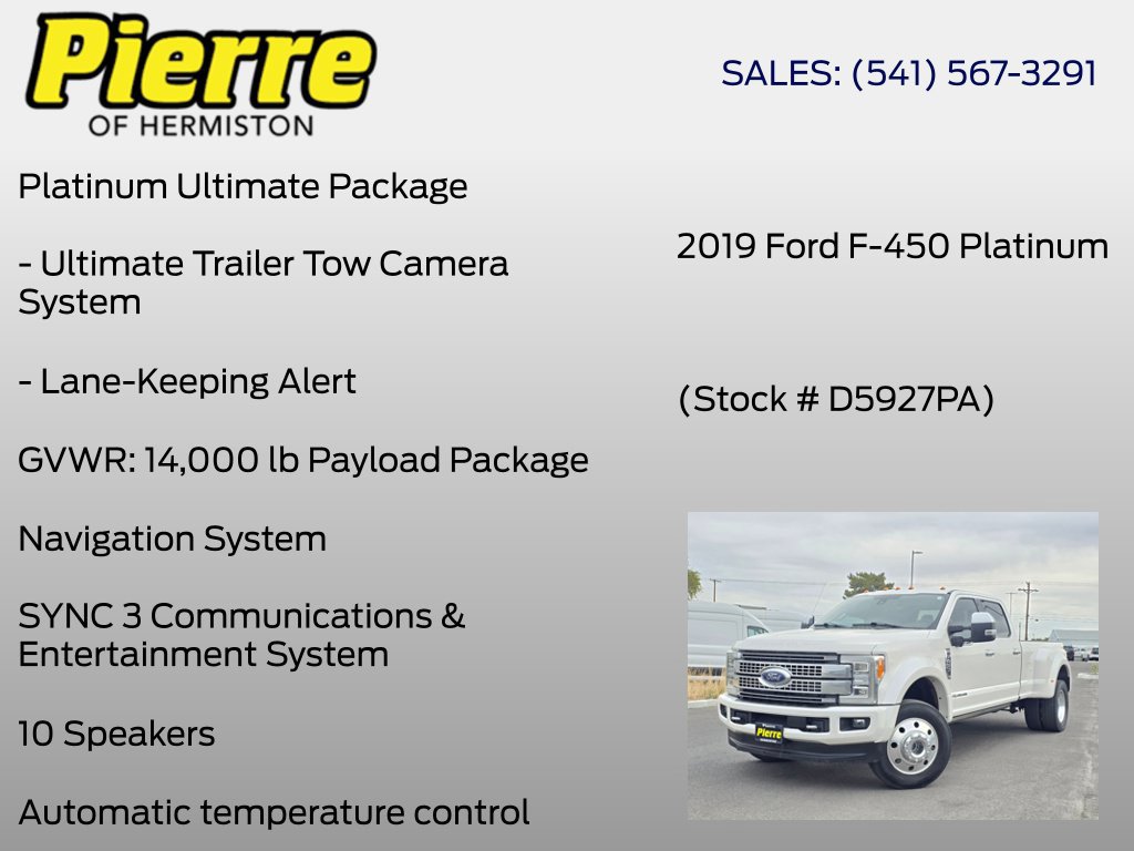 Used 2019 Ford F450 Platinum w/ Platinum Ultimate Package AWD/4WD image 12