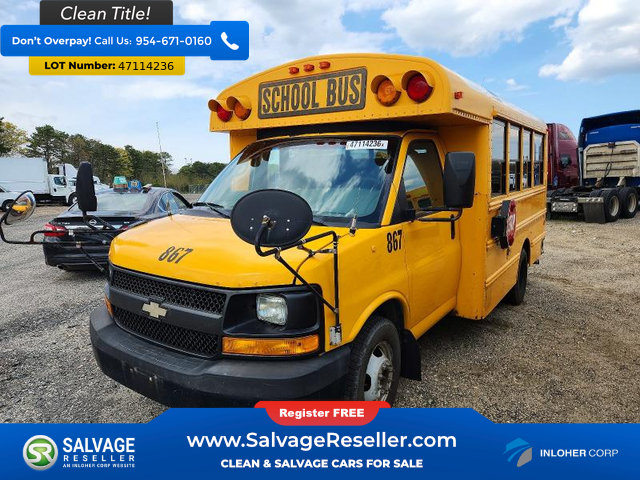 Used 2011 Chevrolet Express 3500 w/ School Bus Package RWD image 3