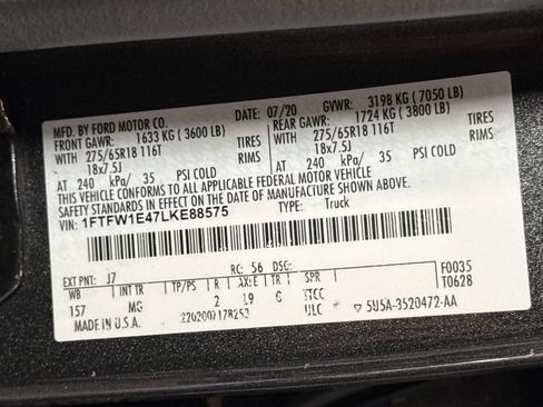 Used 2020 Ford F150 XLT w/ Equipment Group 302A Luxury AWD/4WD image 30