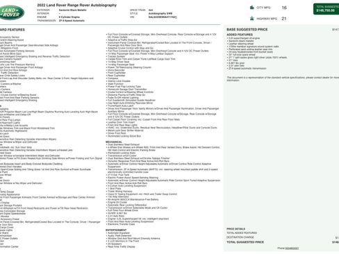 Used 2022 Land Rover Range Rover Autobiography image 5