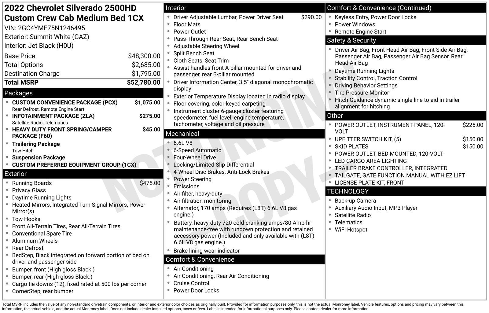 Used 2022 Chevrolet Silverado 2500 Custom w/ Custom Convenience Package AWD/4WD image 2