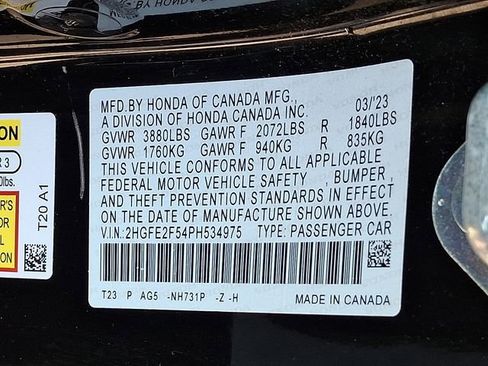 Certified 2023 Honda Civic Sport image 22