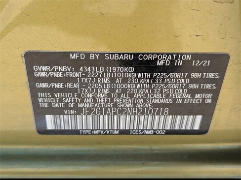 Used 2022 Subaru Crosstrek 2.0i Premium w/ Popular Package #4A image 32