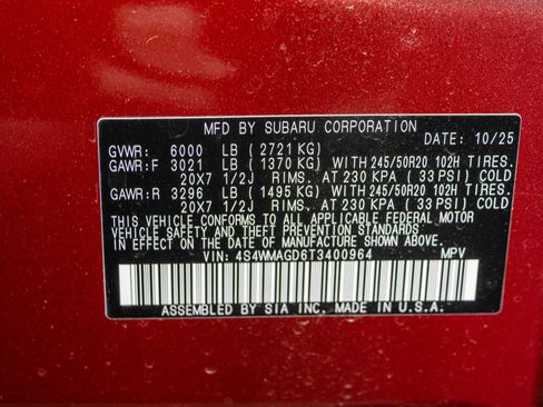 Used 2026 Subaru Ascent Limited AWD/4WD image 58