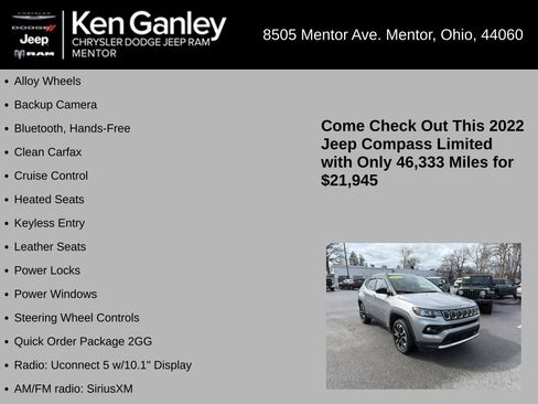Used 2022 Jeep Compass Limited image 5