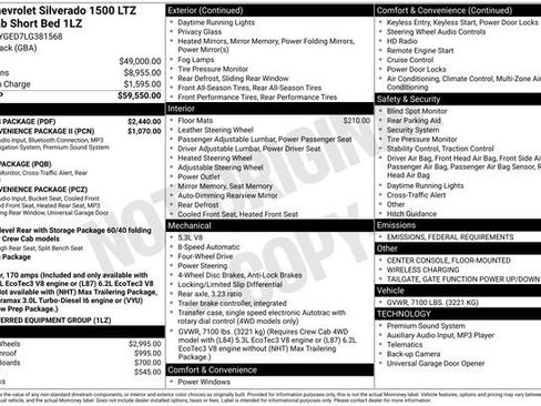 Certified 2020 Chevrolet Silverado 1500 LTZ w/ LTZ Plus Package image 7