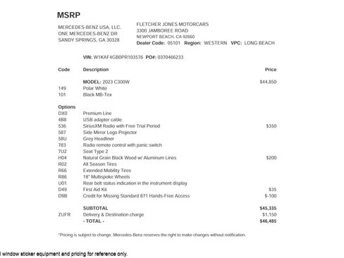 Used 2023 Mercedes-Benz C 300 Sedan image 2