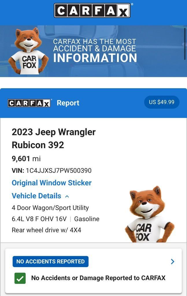 Used 2023 Jeep Wrangler Unlimited Rubicon 392 w/ Xtreme Recon 35" Tire Package AWD/4WD image 6