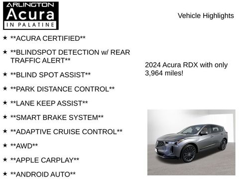 Certified 2024 Acura RDX AWD w/ A-Spec & Advance Pkg image 7