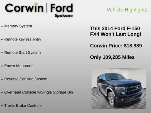 Used 2014 Ford F150 FX4 w/ Equipment Group 402A Luxury image 18