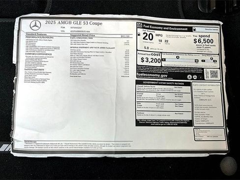 New 2025 Mercedes-Benz GLE 53 AMG 4MATIC Coupe image 17