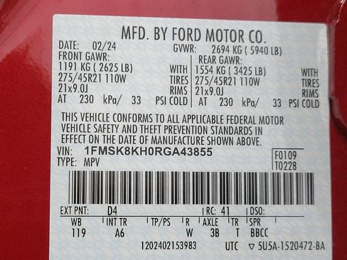 Used 2024 Ford Explorer ST-Line w/ Class IV Trailer Tow Package AWD/4WD image 31
